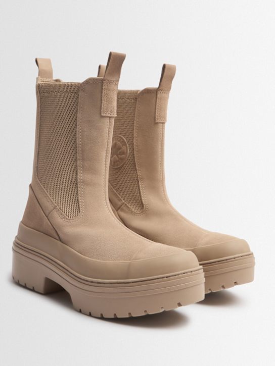 Converse: CT All Star lugged-heel Chelsea boots - Sand/Chocolate - women_1 | Luisa Via Roma