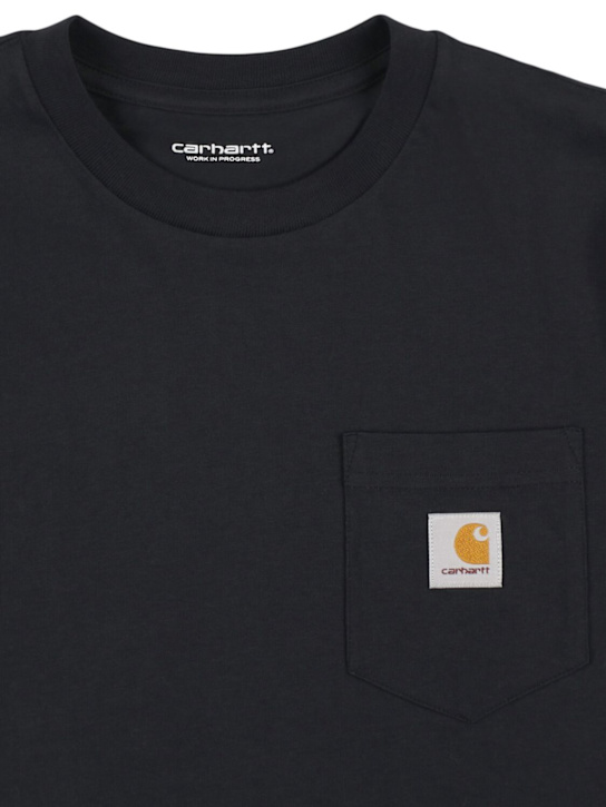 Carhartt WIP: Pocket cotton t-shirt - ブラック - kids-boys_1 | Luisa Via Roma