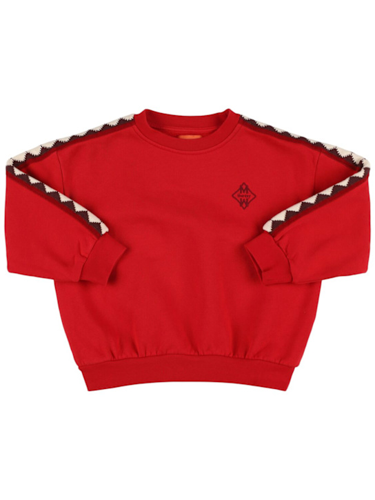 Morning Mess Therapy: Sudadera de algodón orgánico - Rojo - kids-boys_0 | Luisa Via Roma