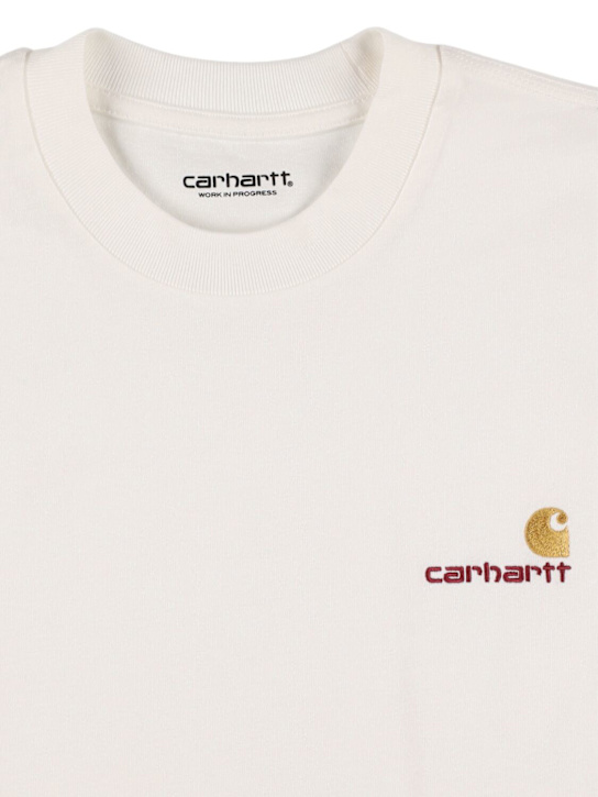 Carhartt WIP: American Script cotton t-shirt - White - kids-boys_1 | Luisa Via Roma