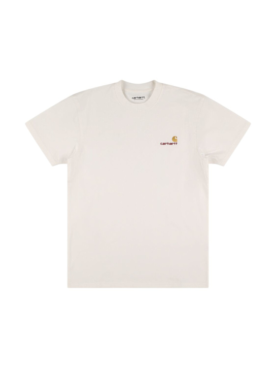 Carhartt WIP: American Script cotton t-shirt - White - kids-boys_0 | Luisa Via Roma