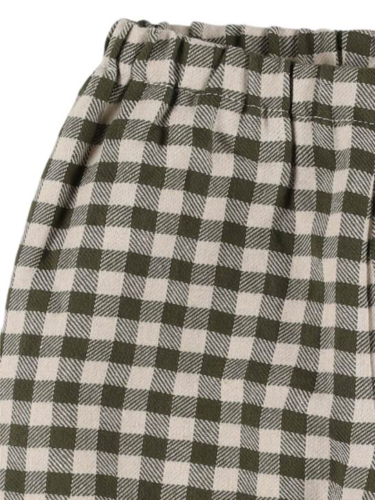 Babe & Tess: Cotton blend pants - Muschio Ro - kids-girls_1 | Luisa Via Roma