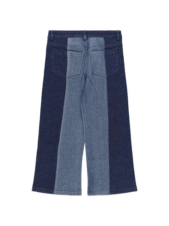 TANGERINE: Cotton blend denim pants - Blue - kids-boys_1 | Luisa Via Roma