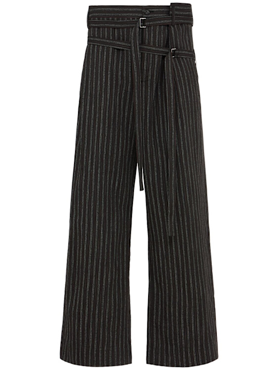 Ann Demeulemeester: Woubrecht double-belted wool blend pants - men_0 | Luisa Via Roma