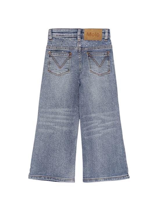 Molo: Organic cotton blend jeans - ブルー - kids-girls_1 | Luisa Via Roma