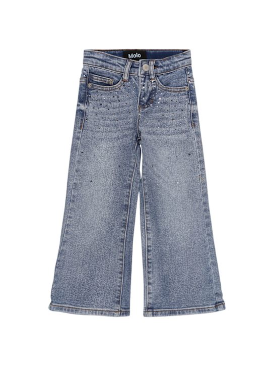 Molo: Organic cotton blend jeans - ブルー - kids-girls_0 | Luisa Via Roma