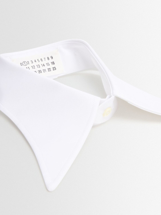 Maison Margiela: Cotton collar - White - men_1 | Luisa Via Roma