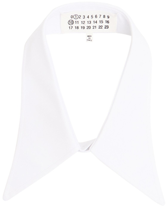 Maison Margiela: Cotton collar - White - men_0 | Luisa Via Roma