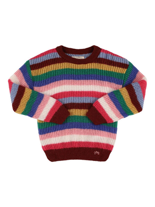 The New Society: Striped acrylic blend knit sweater - Multicolor - kids-boys_0 | Luisa Via Roma