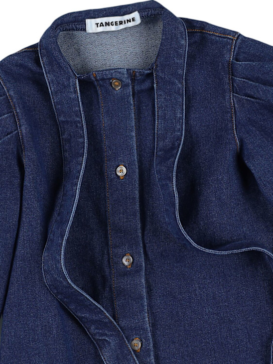 TANGERINE: Camicia in denim di misto cotone - Blu - kids-girls_1 | Luisa Via Roma