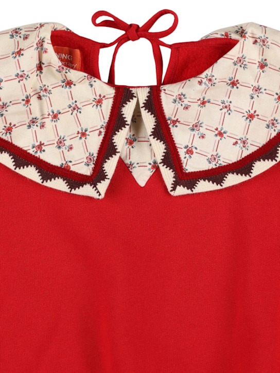 Morning Mess Therapy: Cotton sweatshirt - レッド - kids-girls_1 | Luisa Via Roma