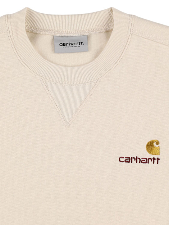 Carhartt WIP: American Script cotton blend sweatshirt - Off White - kids-boys_1 | Luisa Via Roma