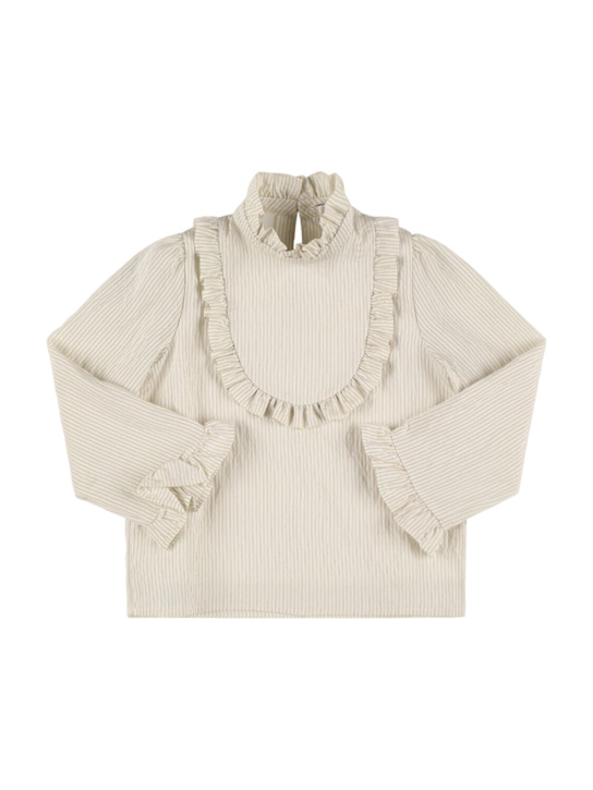 TANGERINE: Camicia in misto modal - Bianco - kids-girls_0 | Luisa Via Roma