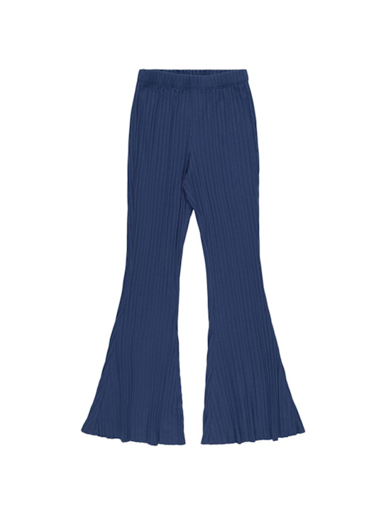 TANGERINE: Pantaloni gamba ampia a costine - Blu - kids-girls_0 | Luisa Via Roma