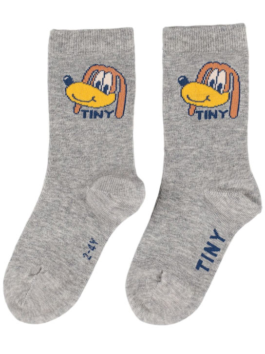 Tiny Cottons: Cotton blend socks - Grey - kids-boys_1 | Luisa Via Roma