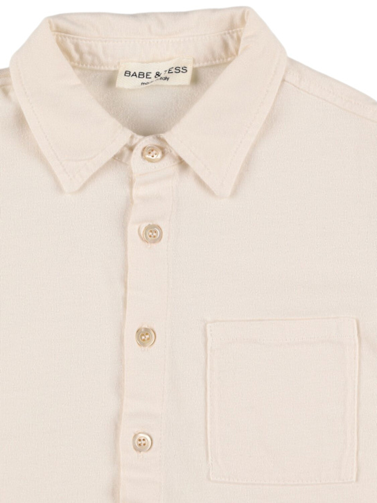 Babe & Tess: 코튼 혼방 셔츠 - Naturale - kids-boys_1 | Luisa Via Roma