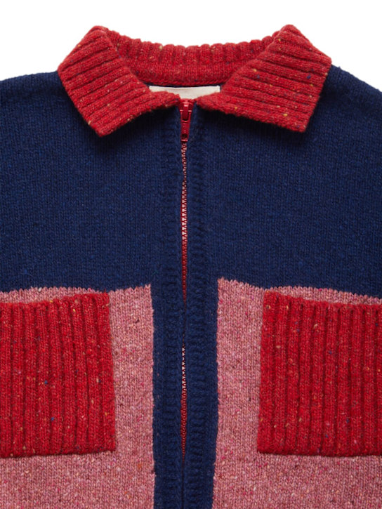 Bobo Choses: Color block knit cardigan - マルチカラー - kids-girls_1 | Luisa Via Roma