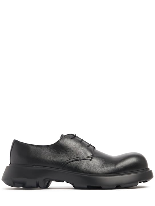 Acne Studios: Derby loafers - Black - men_0 | Luisa Via Roma