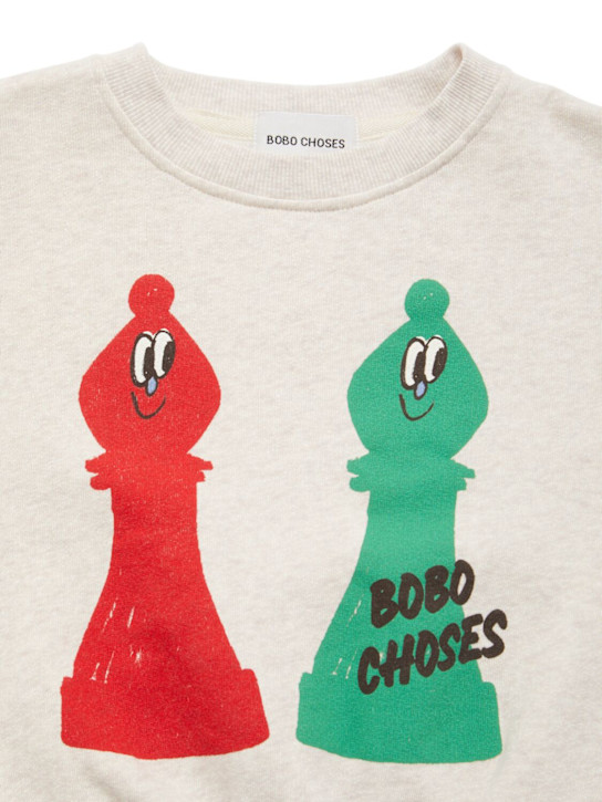Bobo Choses: Printed organic cotton sweatshirt - ホワイト - kids-boys_1 | Luisa Via Roma