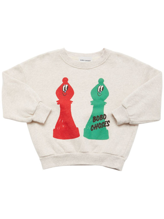 Bobo Choses: Printed organic cotton sweatshirt - ホワイト - kids-boys_0 | Luisa Via Roma