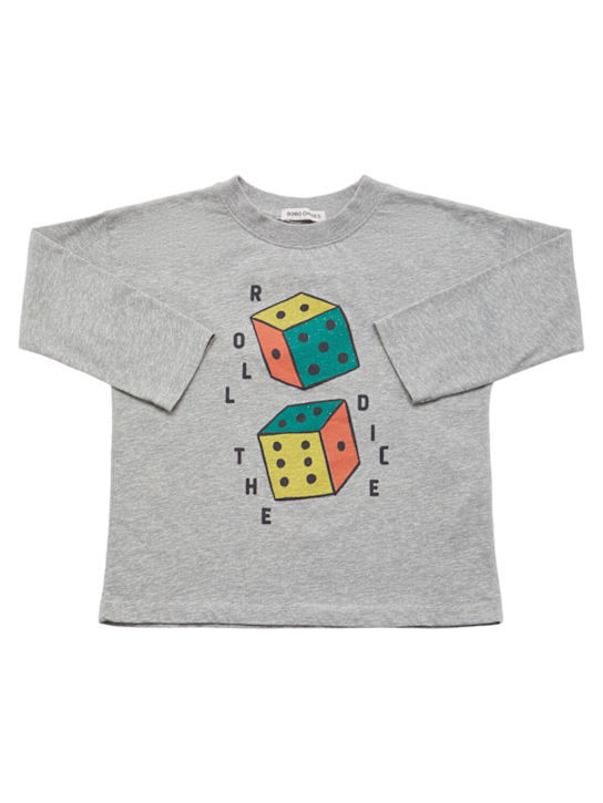 Bobo Choses: Organic cotton t-shirt - グレー - kids-girls_0 | Luisa Via Roma