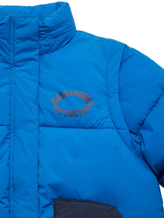Bobo Choses: Recycled poly puffer jacket - Blue - kids-boys_1 | Luisa Via Roma