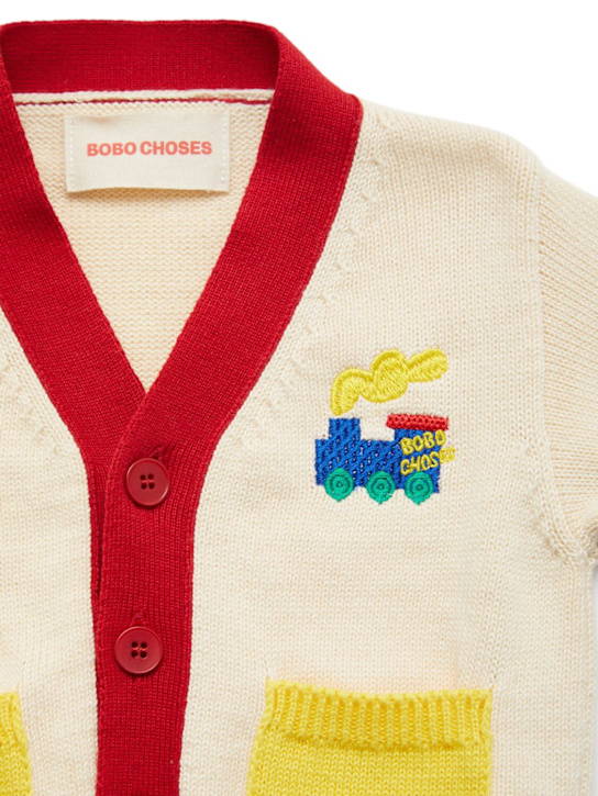 Bobo Choses: Organic cotton knit cardigan - マルチカラー - kids-boys_1 | Luisa Via Roma