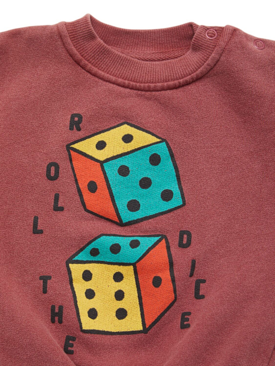 Bobo Choses: Printed organic cotton blend sweatshirt - ブラウン - kids-girls_1 | Luisa Via Roma