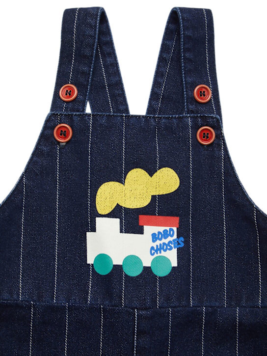 Bobo Choses: Cotton denim overalls - ブルー - kids-boys_1 | Luisa Via Roma