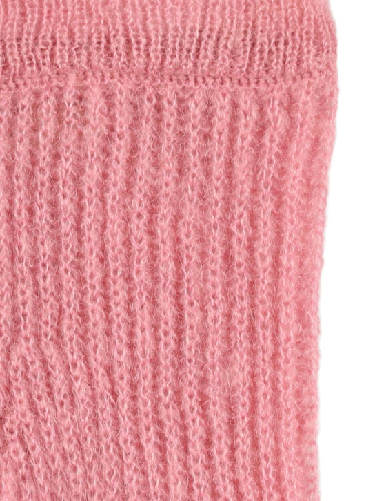 The New Society: Mohair blend knit pants - ピンク - kids-girls_1 | Luisa Via Roma