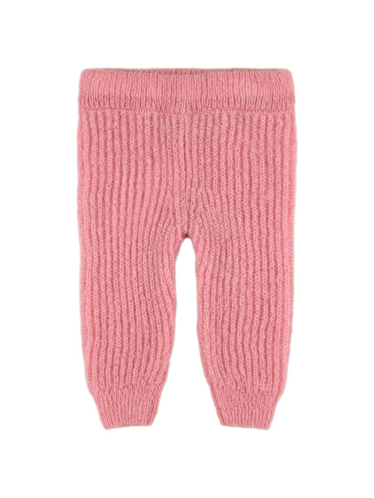 The New Society: Mohair blend knit pants - ピンク - kids-girls_0 | Luisa Via Roma