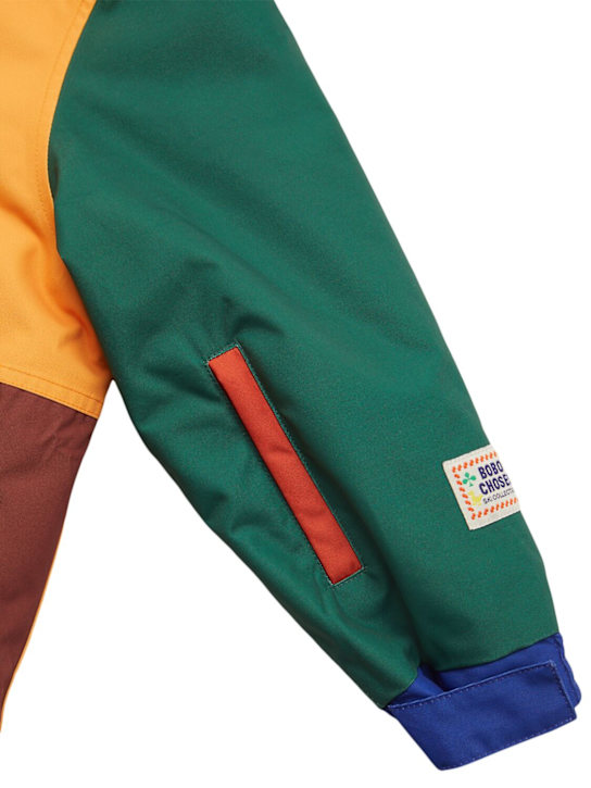Bobo Choses: Color block recycled nylon ski jacket - マルチカラー - kids-boys_1 | Luisa Via Roma