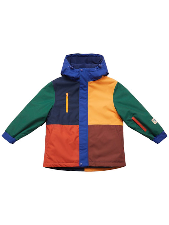 Bobo Choses: Color block recycled nylon ski jacket - マルチカラー - kids-boys_0 | Luisa Via Roma