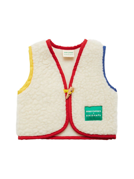 Bobo Choses: Teddy vest - ホワイト - kids-boys_0 | Luisa Via Roma