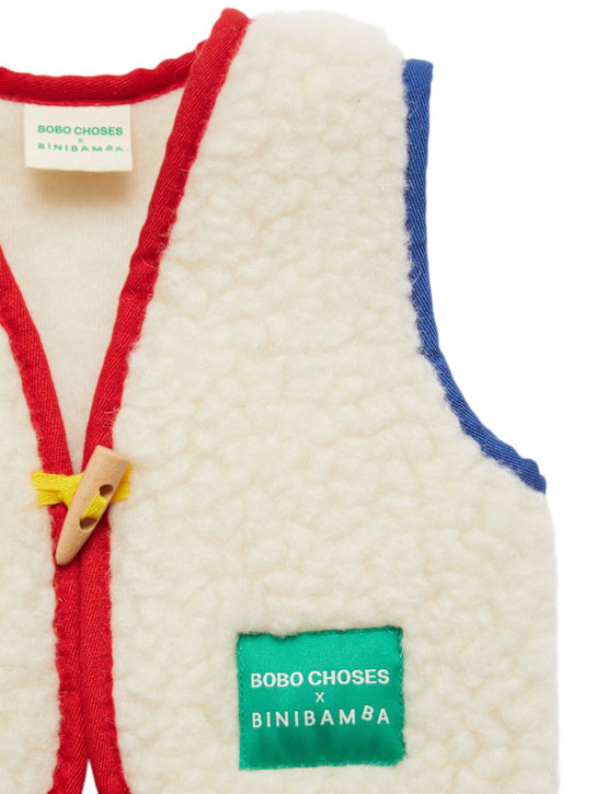 Bobo Choses: Teddy vest - ホワイト - kids-boys_1 | Luisa Via Roma