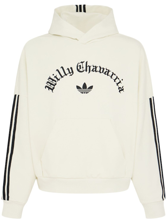 adidas Originals: Chavarria Merch hoodie - White/Black - men_0 | Luisa Via Roma