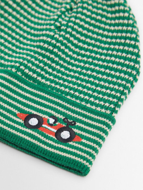 Bobo Choses: Knitted organic cotton hat - グリーン - kids-boys_1 | Luisa Via Roma