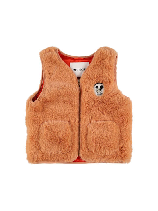 Mini Rodini: Plush vest - kids-girls_0 | Luisa Via Roma