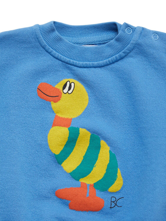 Bobo Choses: Printed organic cotton blend sweatshirt - Blue - kids-boys_1 | Luisa Via Roma