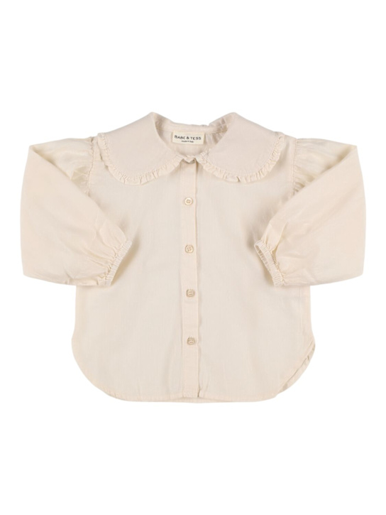 Babe & Tess: Cotton shirt - ナチュラル - kids-girls_0 | Luisa Via Roma