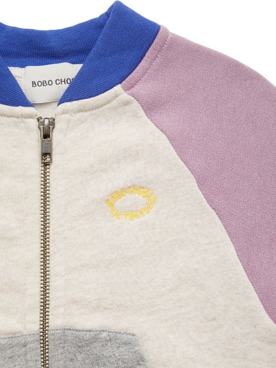 Bobo Choses: Printed organic cotton sweatshirt - パープル - kids-boys_1 | Luisa Via Roma