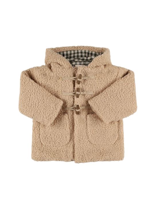 Babe & Tess: Teddy coat - Miele - kids-girls_0 | Luisa Via Roma