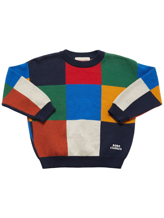 Bobo Choses: Organic cotton knit sweater - マルチカラー - kids-boys_0 | Luisa Via Roma