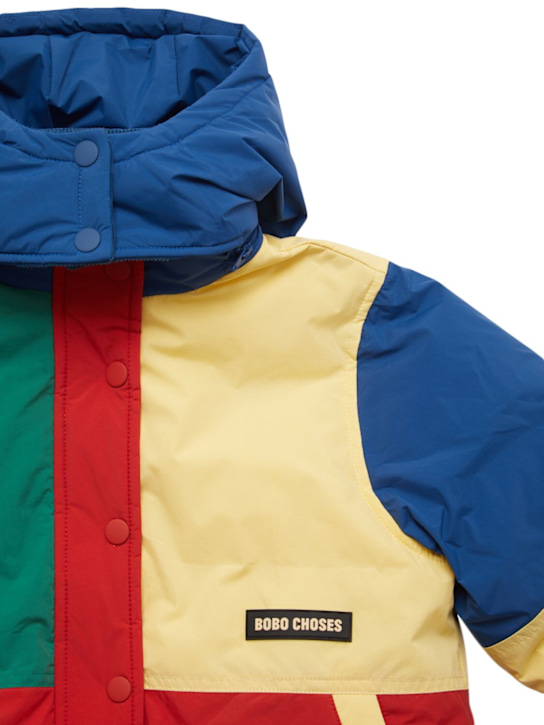 Bobo Choses: Recycled poly hooded puffer jacket - Multicolor - kids-boys_1 | Luisa Via Roma