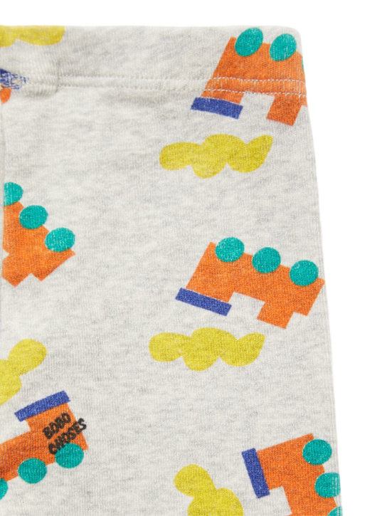 Bobo Choses: Legging en coton mélangé - Gris - kids-boys_1 | Luisa Via Roma