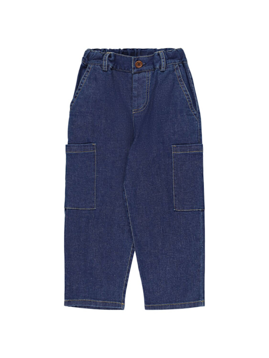 Babe & Tess: Denim cargo jeans - デニム - kids-girls_0 | Luisa Via Roma