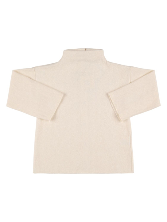 Babe & Tess: Cotton blend knit cardigan - ナチュラル - kids-girls_0 | Luisa Via Roma