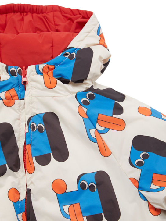 Bobo Choses: Recycled poly hooded puffer jacket - White - kids-boys_1 | Luisa Via Roma