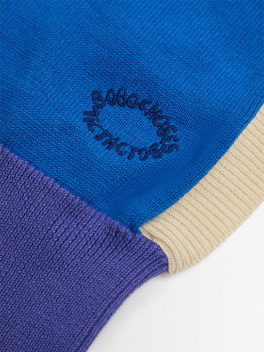 Bobo Choses: Knitted balaclava - ブルー - kids-boys_1 | Luisa Via Roma