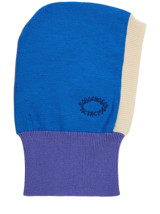 Bobo Choses: Knitted balaclava - ブルー - kids-boys_0 | Luisa Via Roma